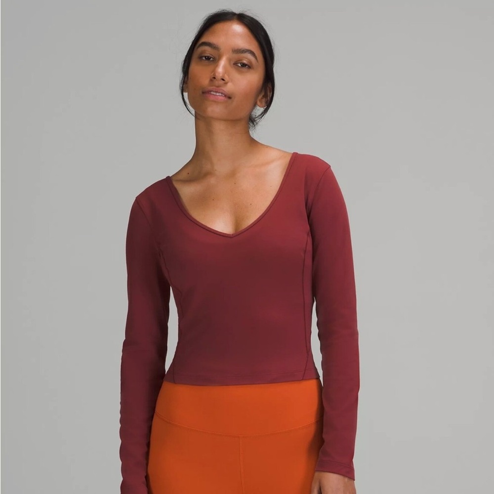 Lululemon Athletica Maroon Long Sleeve Top